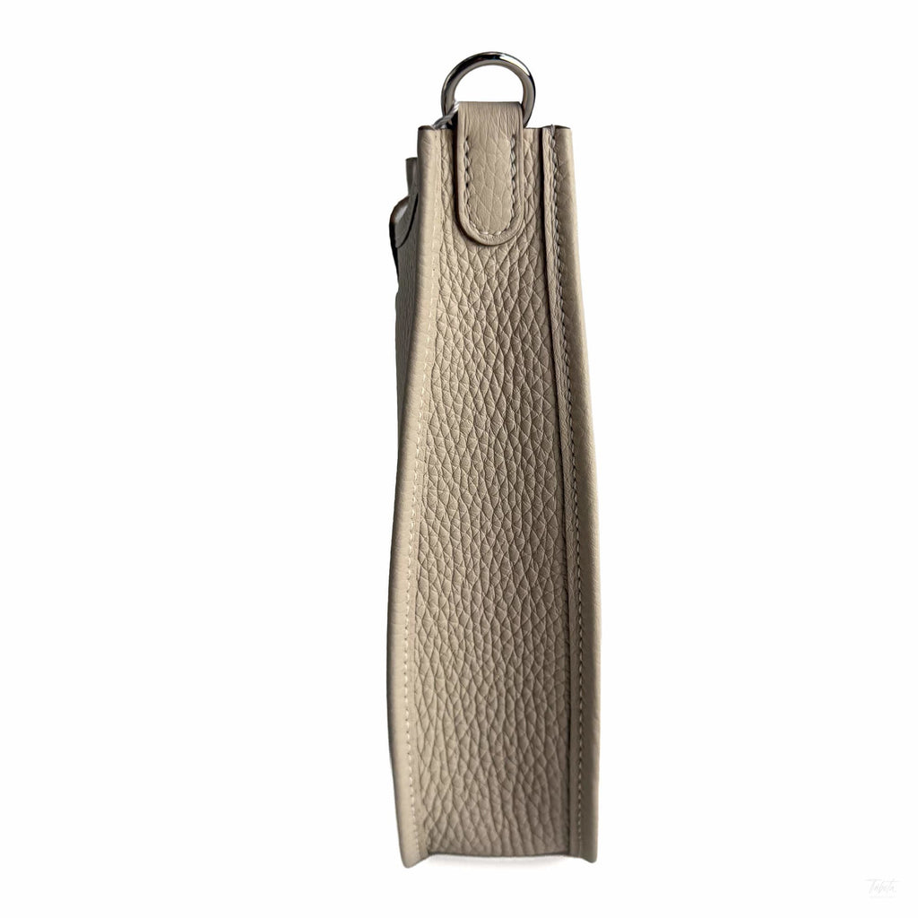 322606121 Hermes Evelyne 16 TPM Taurillon Clemence Leather Amazone Hobo Crossbody Craie (3)