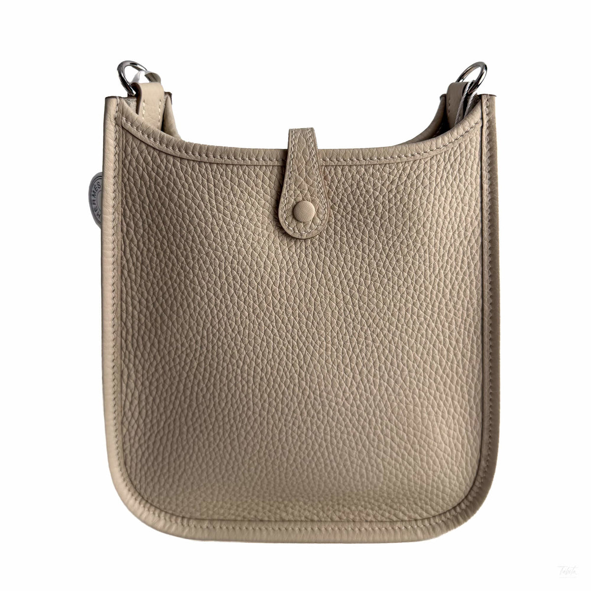 322606121 Hermes Evelyne 16 TPM Taurillon Clemence Leather Amazone Hobo Crossbody Craie (4)