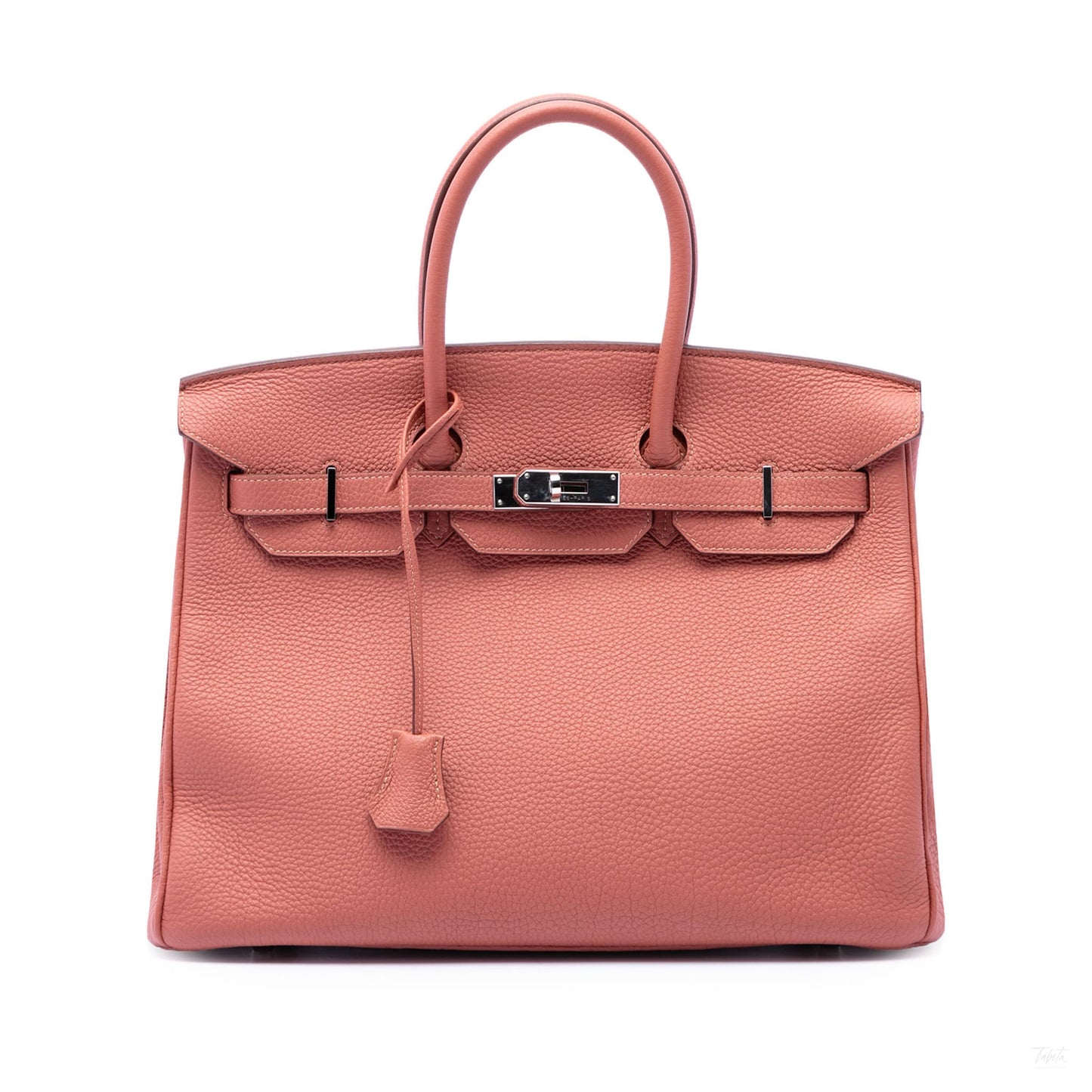 322606128 Birkin 35 Togo Leather Top handle Bag Pink 1