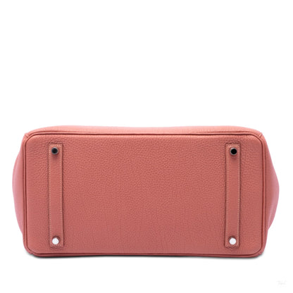 322606128 Birkin 35 Togo Leather Top handle Bag Pink 3