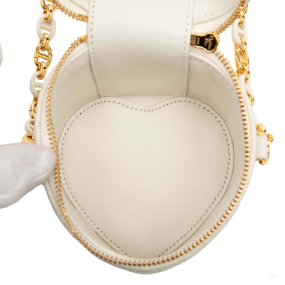 322606129 DiorAmour Micro Lambskin Leather Cannage Vanity Case Handbag White 4