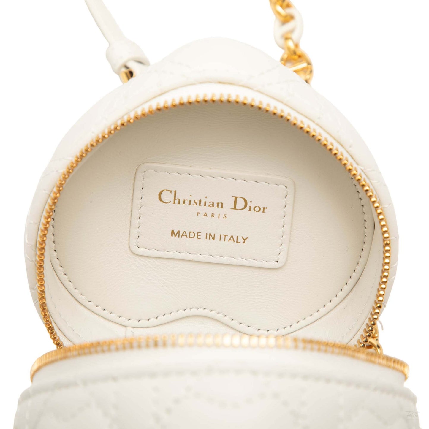 322606129 DiorAmour Micro Lambskin Leather Cannage Vanity Case Handbag White 5
