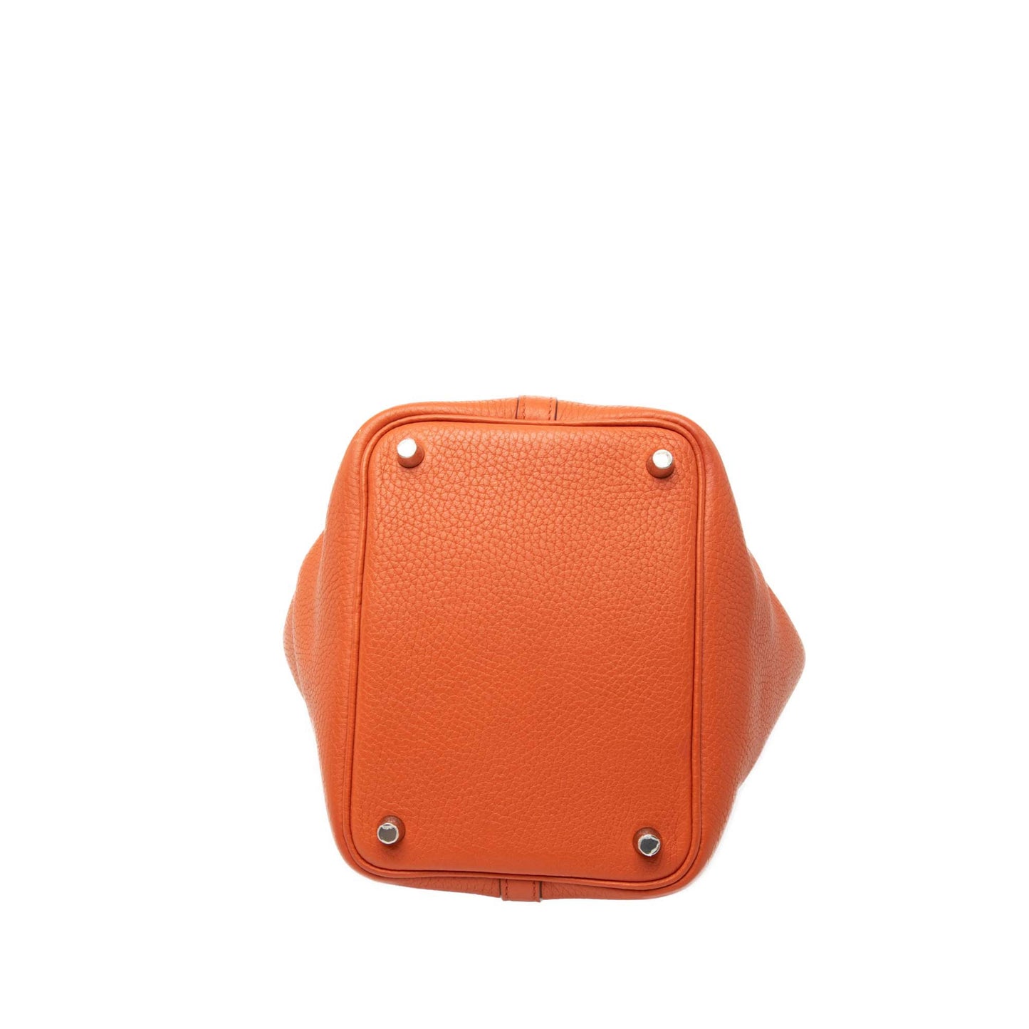 Picotin 18 Taurillon Clemence Leather Lock Bucket Handbag Orange