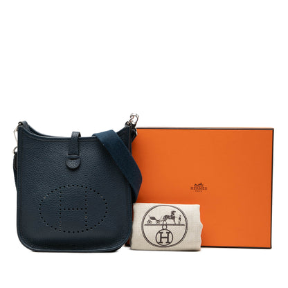 Evelyne 16 TPM Clemence Leather Hobo Crossbody Blue