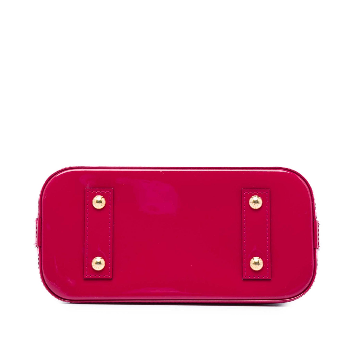 Alma BB Monogram Vernis Leather 2-Ways Top-handle Handbag Pink