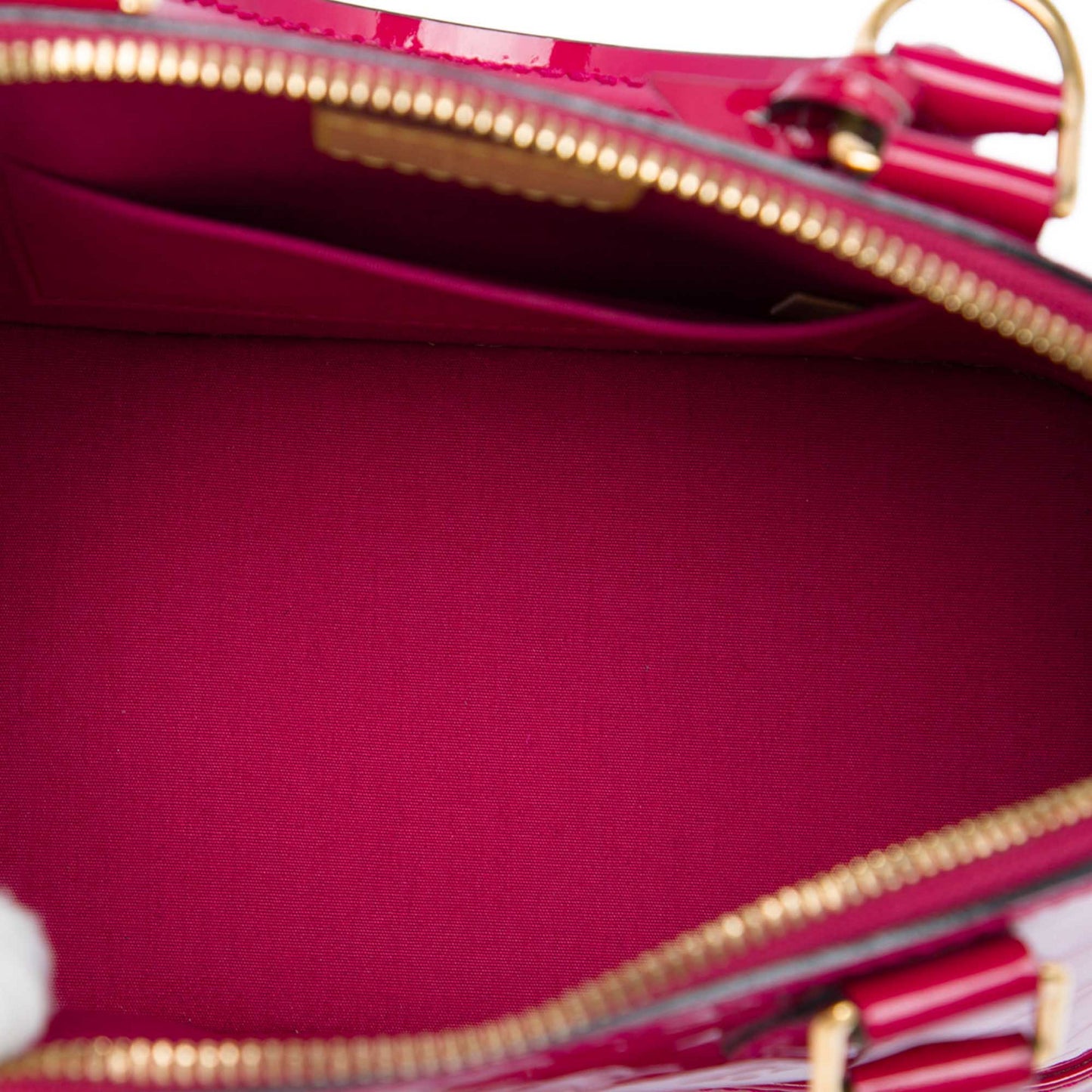 Alma BB Monogram Vernis Leather 2-Ways Top-handle Handbag Pink