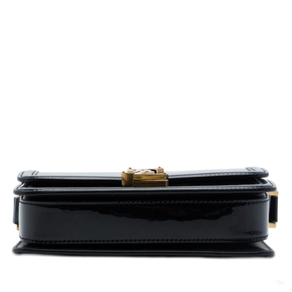 322606137 Solferino Small Patent Leather Flap Crossbody Black 3