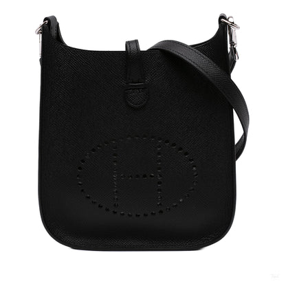 322607001 Evelyne 16 TPM Epsom Leather Hobo Crossbody Black 1