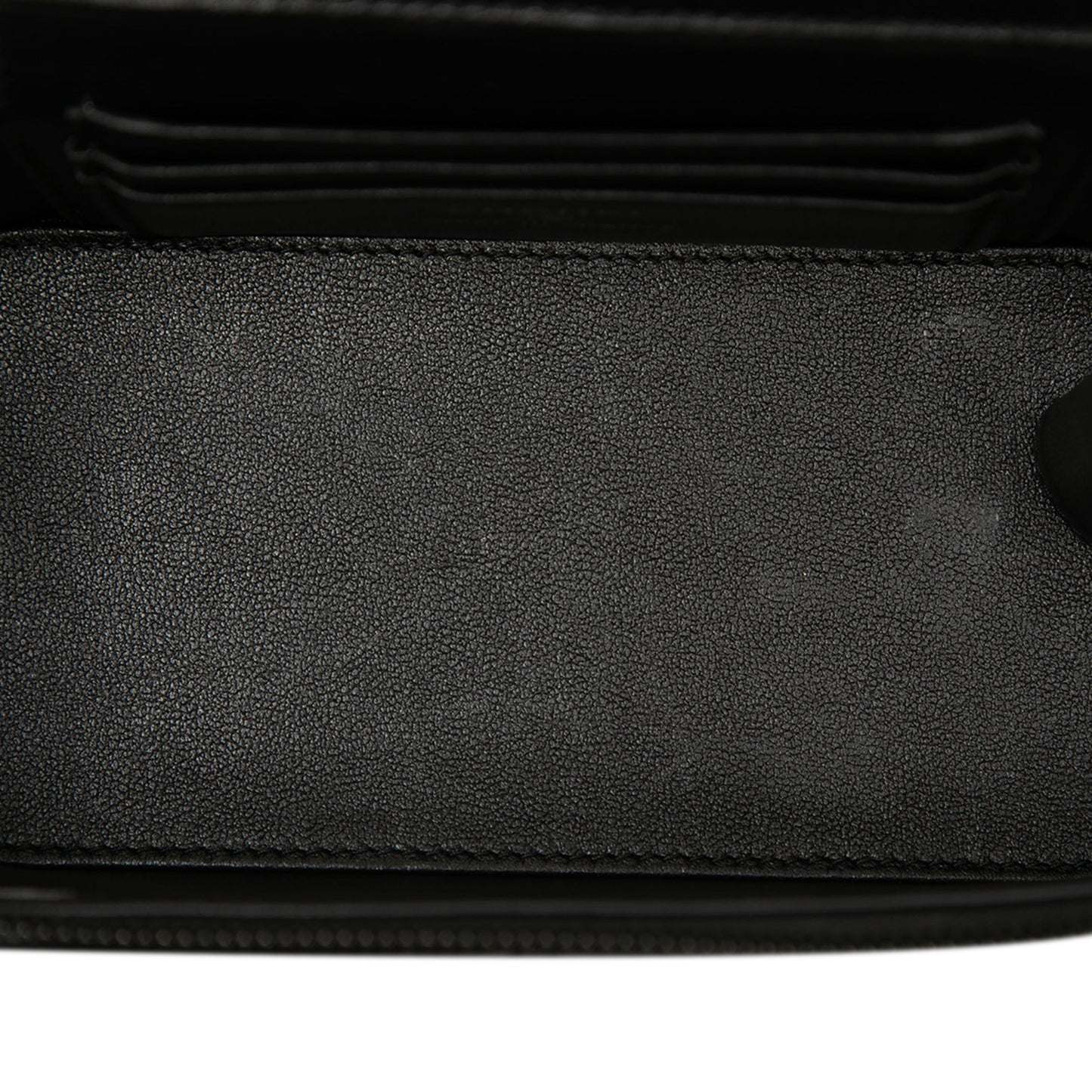 Vanity Case Small Lambskin Leather So Black Quilted with Chain Handbag Black
