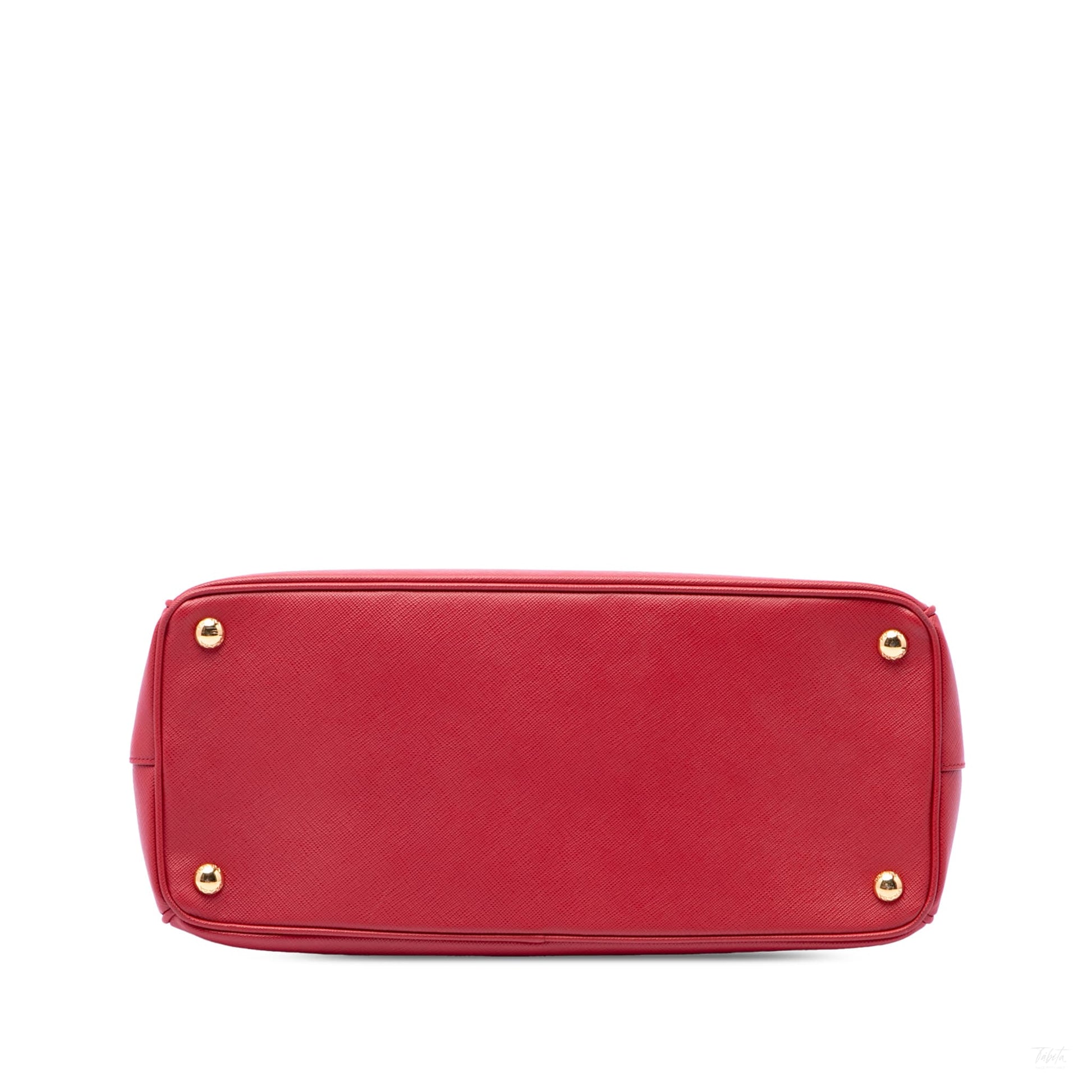 322607063 Galleria Large Saffiano Lux Leather Tote Handbag Red 3