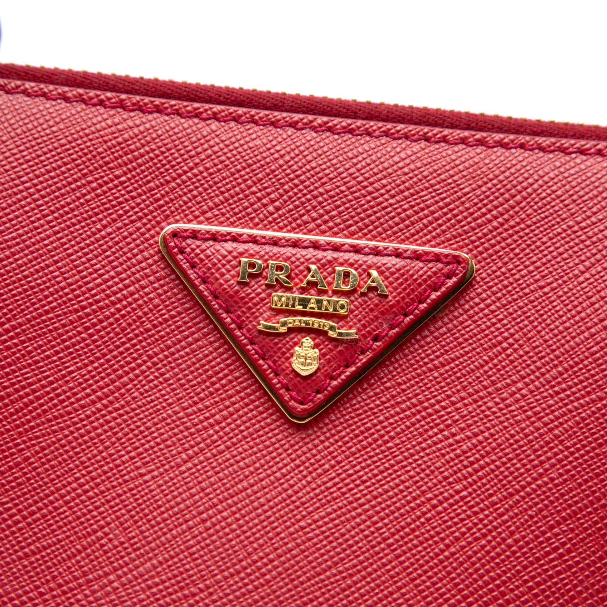 322607063 Galleria Large Saffiano Lux Leather Tote Handbag Red 5