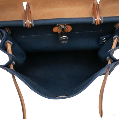 322607064 Herbag PM Canvas 1 pouch Top handle Handbag Blue 4