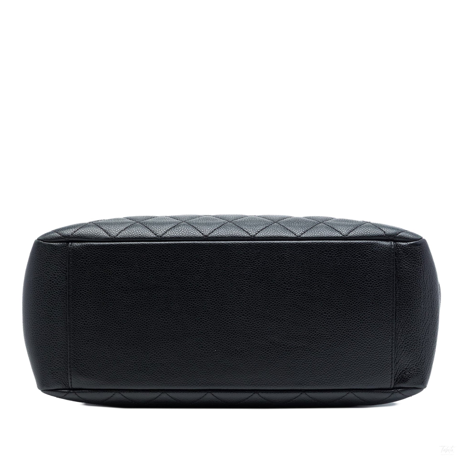 322607069 GST Quilted Caviar Leather Shopper Bag Black 3