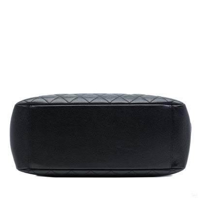 322607069 GST Quilted Caviar Leather Shopper Bag Black 3