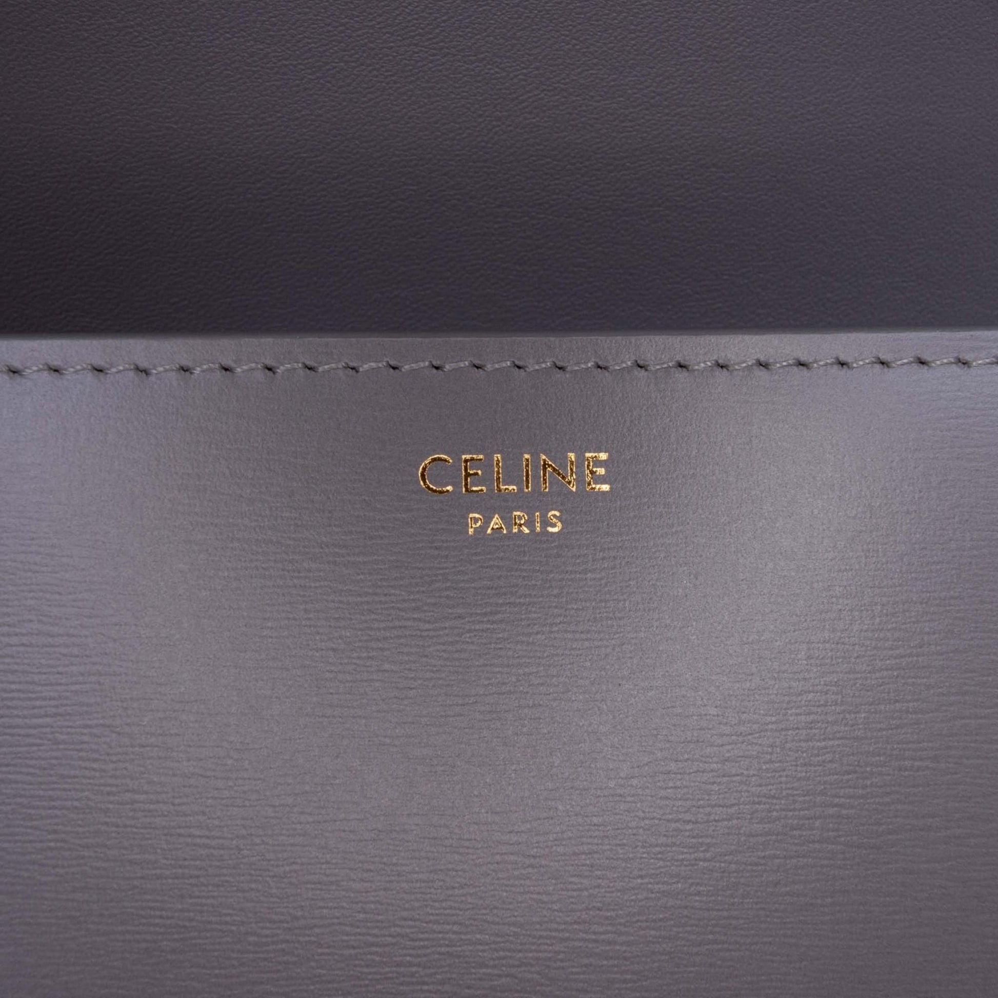 322607072 Triomphe Teen Shiny Calfskin Leather Flap Crossbody Grey 5