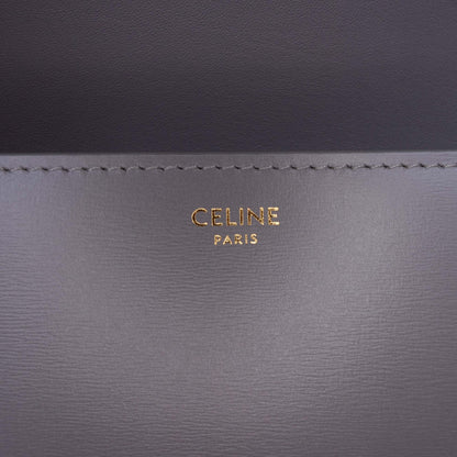 322607072 Triomphe Teen Shiny Calfskin Leather Flap Crossbody Grey 5