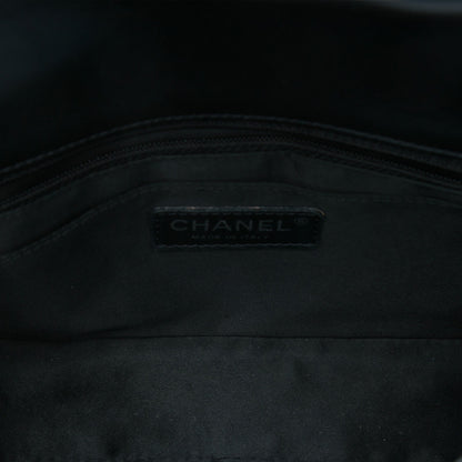 Classic Single Flap Medium Lambskin couro Matelassé Alça bolsa Preto 