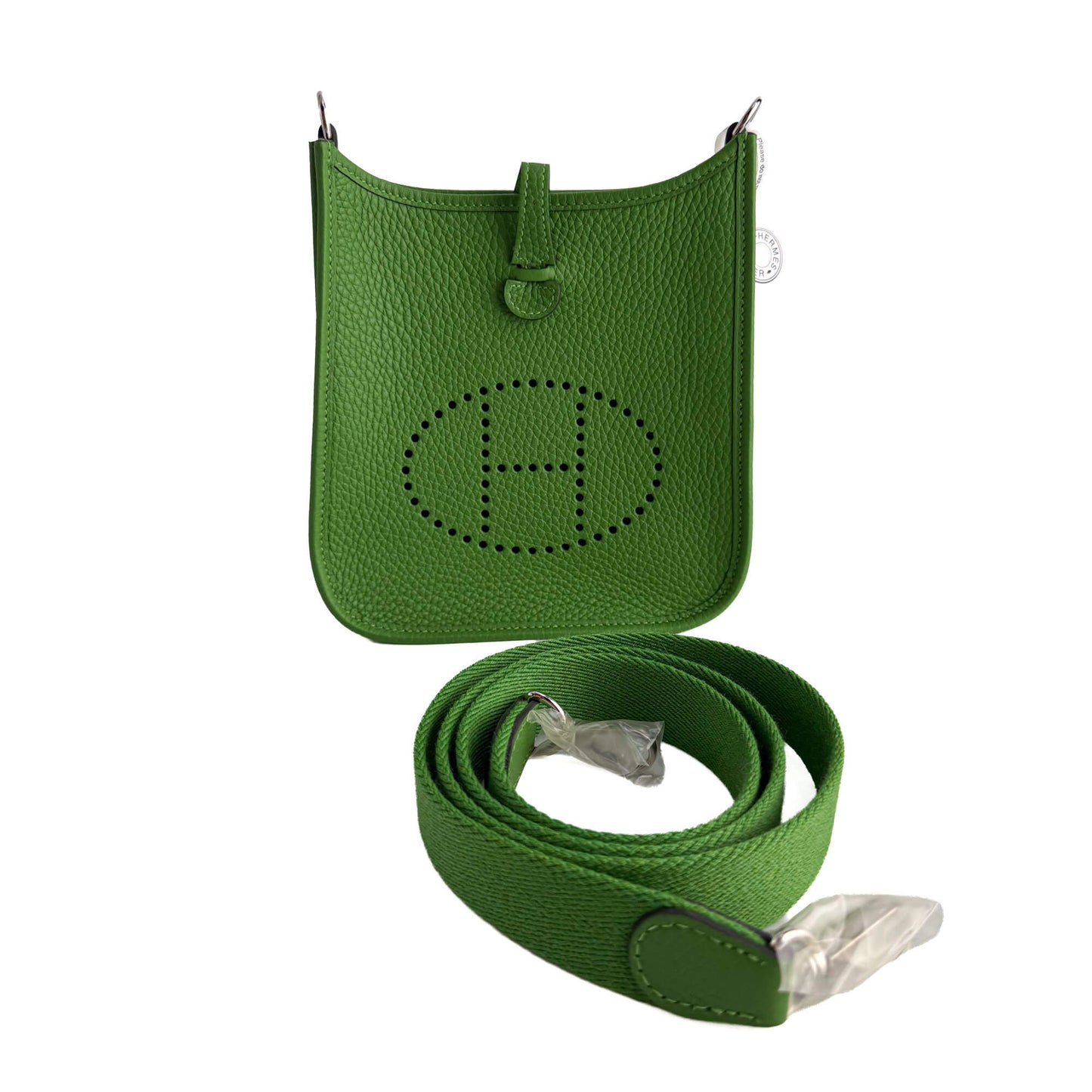 Evelyne 16 TPM Taurillon Clemence Leather Amazone Hobo Crossbody Vert Yucca 