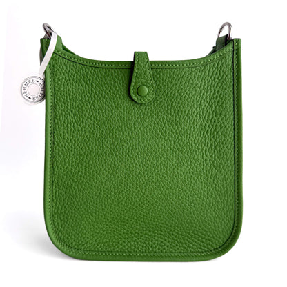 Evelyne 16 TPM Taurillon Clemence Leather Amazone Hobo Crossbody Vert Yucca 