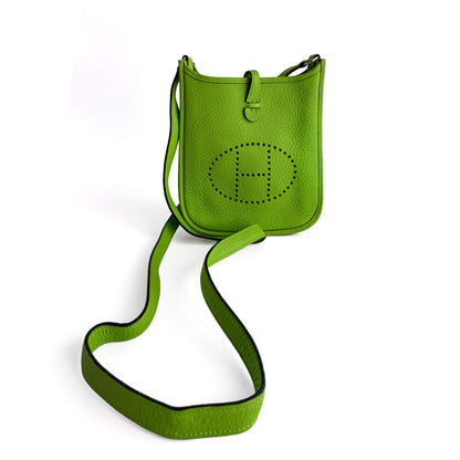 Evelyne 16 TPM Taurillon Clemence Leather Amazone Hobo bandoulière vert 
