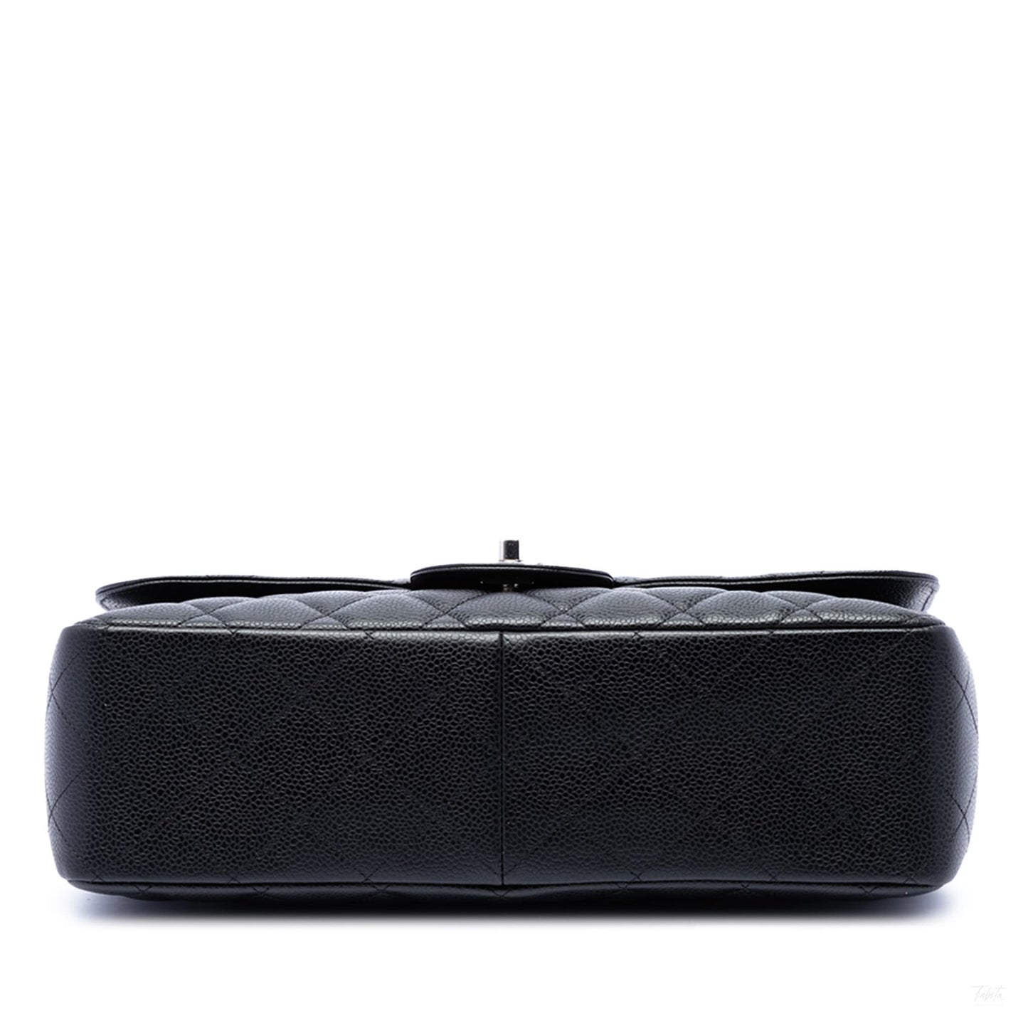 322608020 Classic Single Flap Jumbo Caviar Leather Matelassè Handbag Black 3