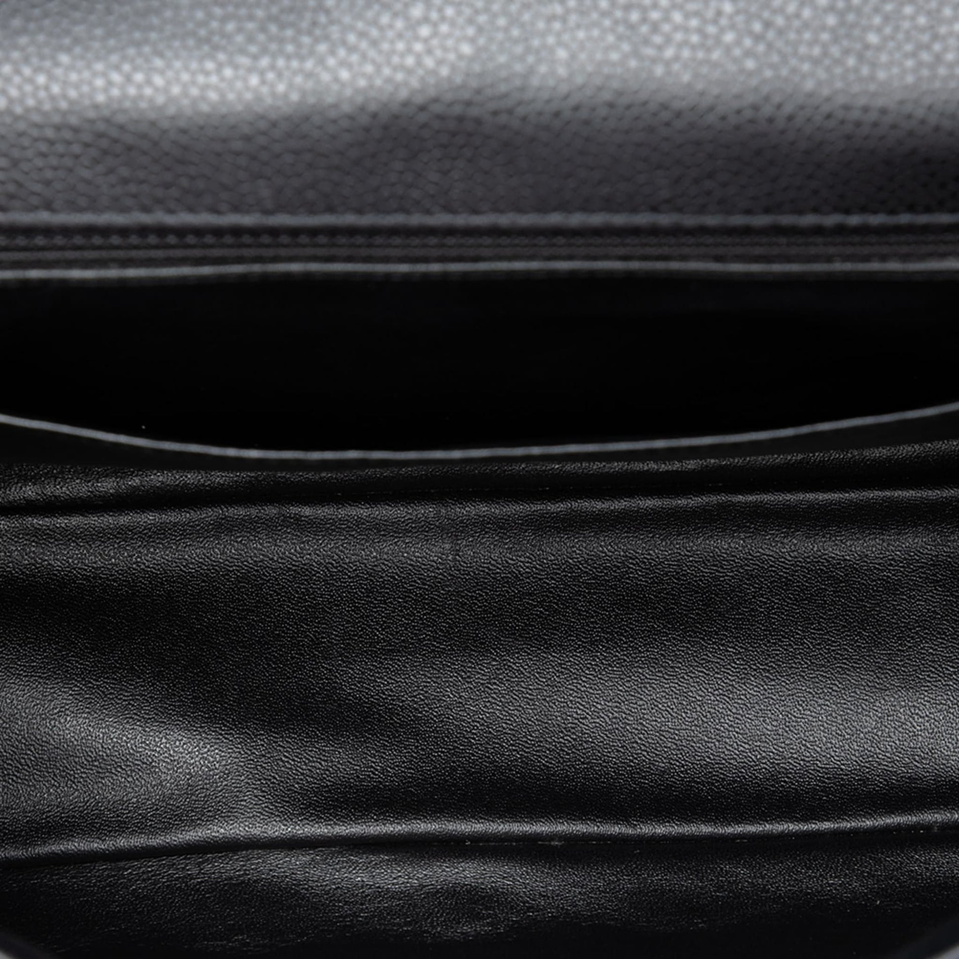 322608020 Classic Single Flap Jumbo Caviar Leather Matelassè Handbag Black 4