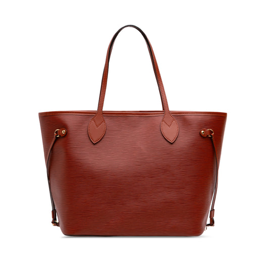 Neverfull Epi couro Shopper Shoulder bolsa Brown 