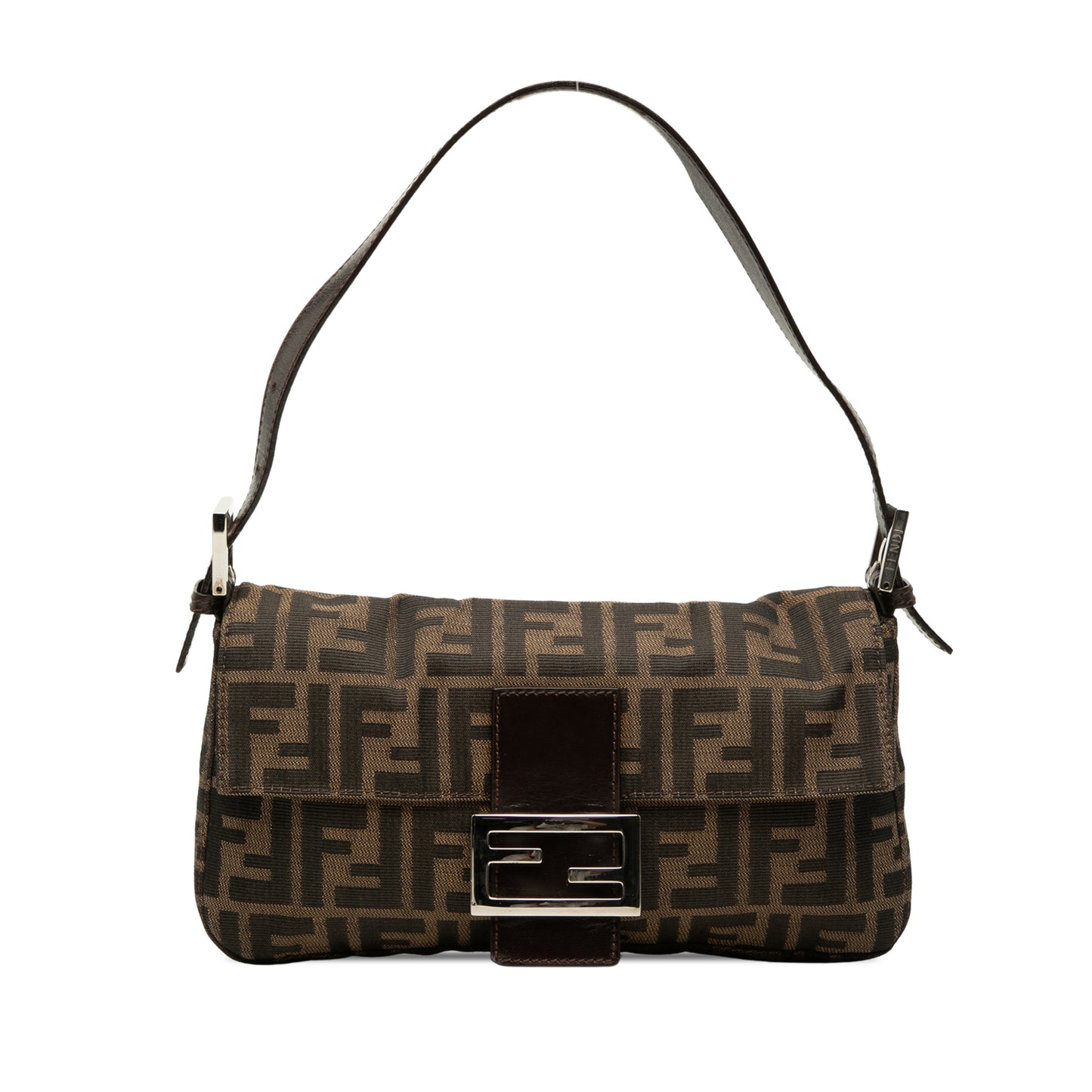 Zucca Medium Canvas Baguette Handbag Brown