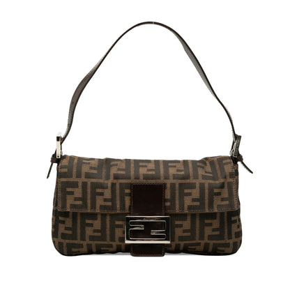 Zucca Medium Canvas Baguette Handbag Brown