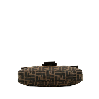 Zucca Medium Canvas Baguette Handbag Brown