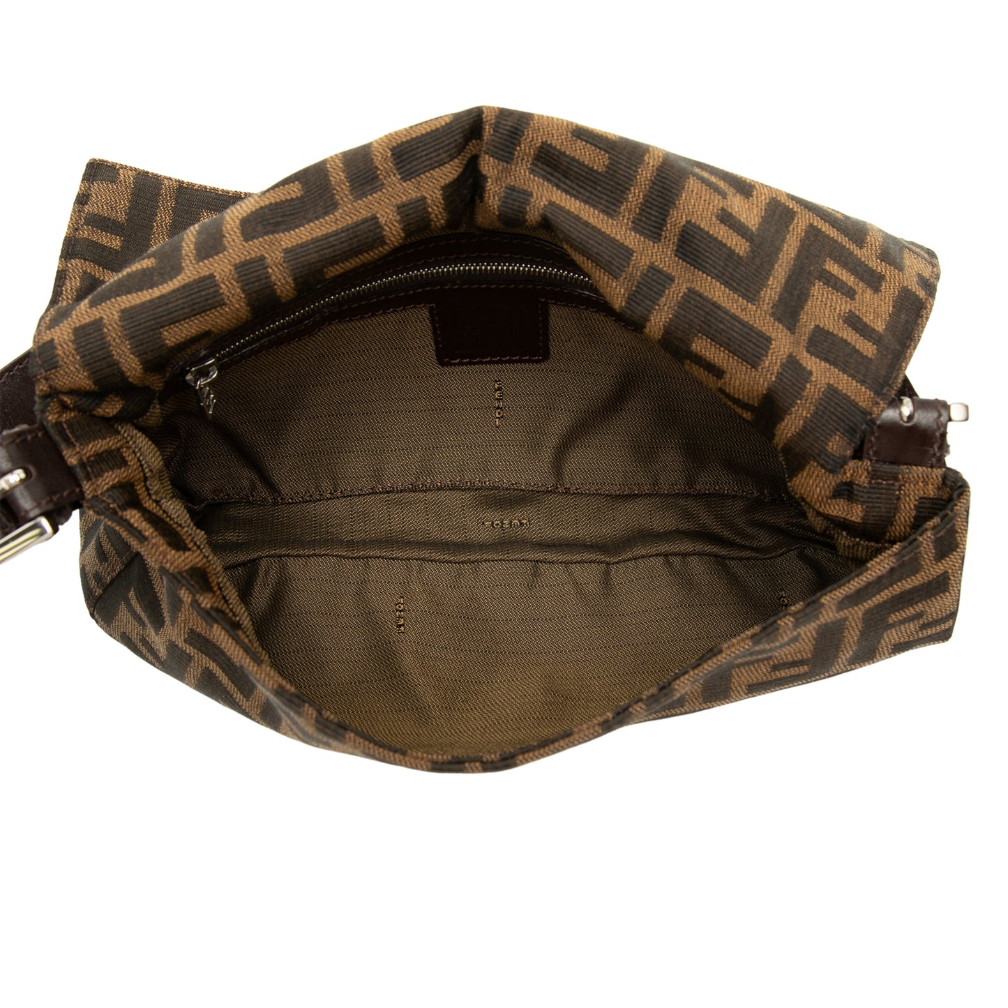 Zucca Medium Canvas Baguette Handbag Brown