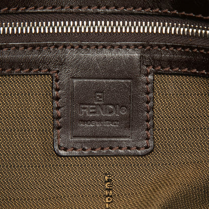 Zucca Medium Canvas Baguette Handbag Brown