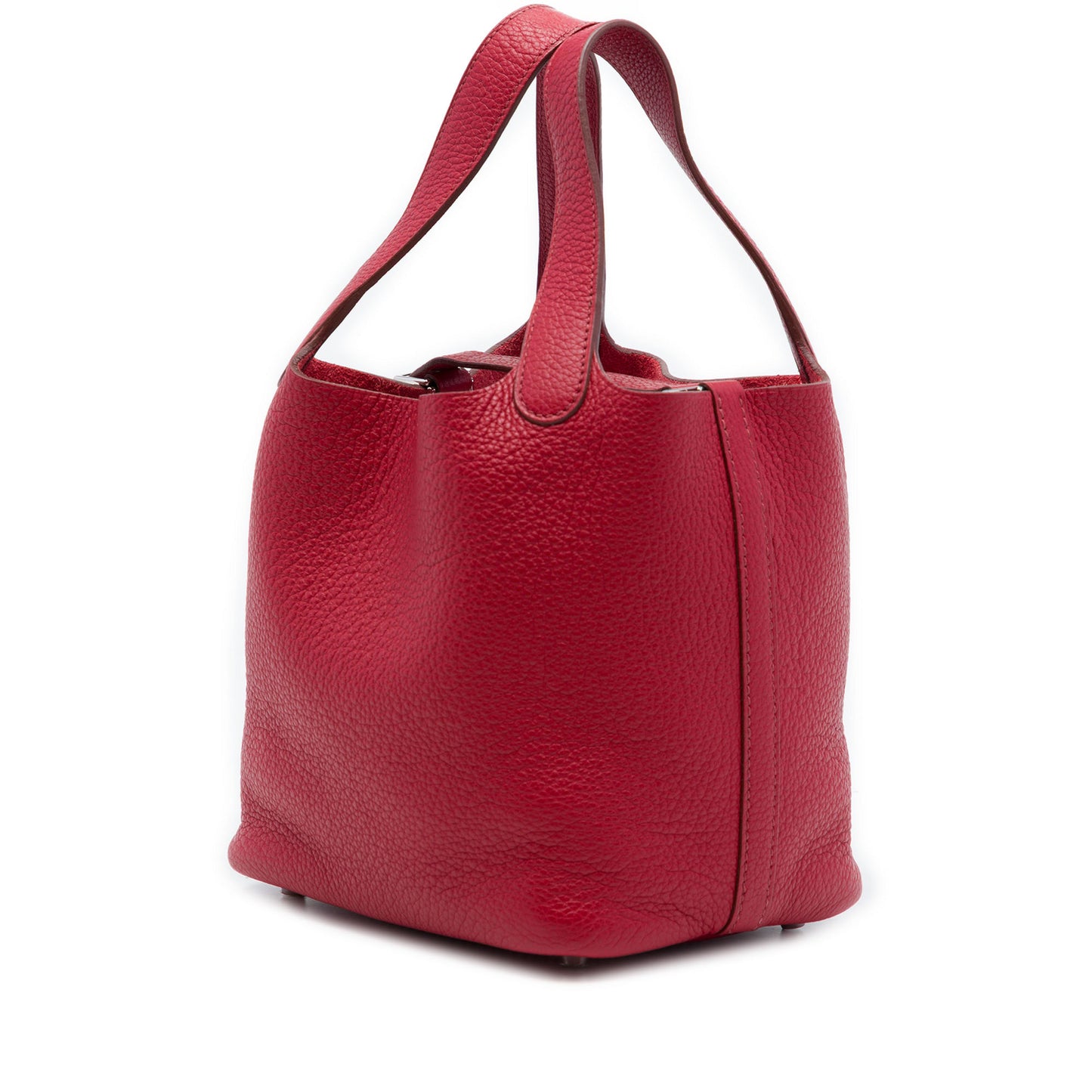 Picotin 18 Taurillon Clemence Leather Lock Bucket Sac à main Rubis 