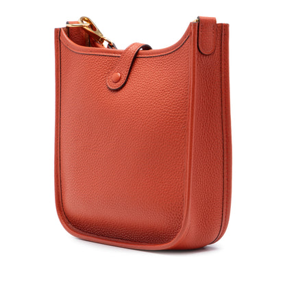 Evelyne 16 TPM Clemence Leather Hobo Crossbody Orange