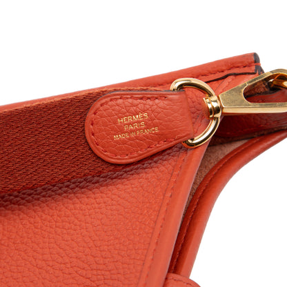 Evelyne 16 TPM Clemence Leather Hobo Crossbody Orange