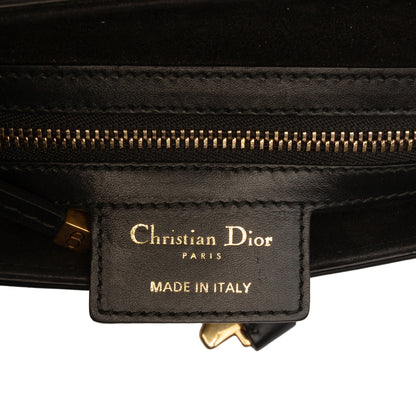 Saddle Borsa in pelle di vitello liscia 2-Ways Nero 