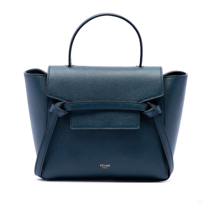 322608048 Belt Bag Nano Grained Calfskin Leather Tote Handbag Blue 1