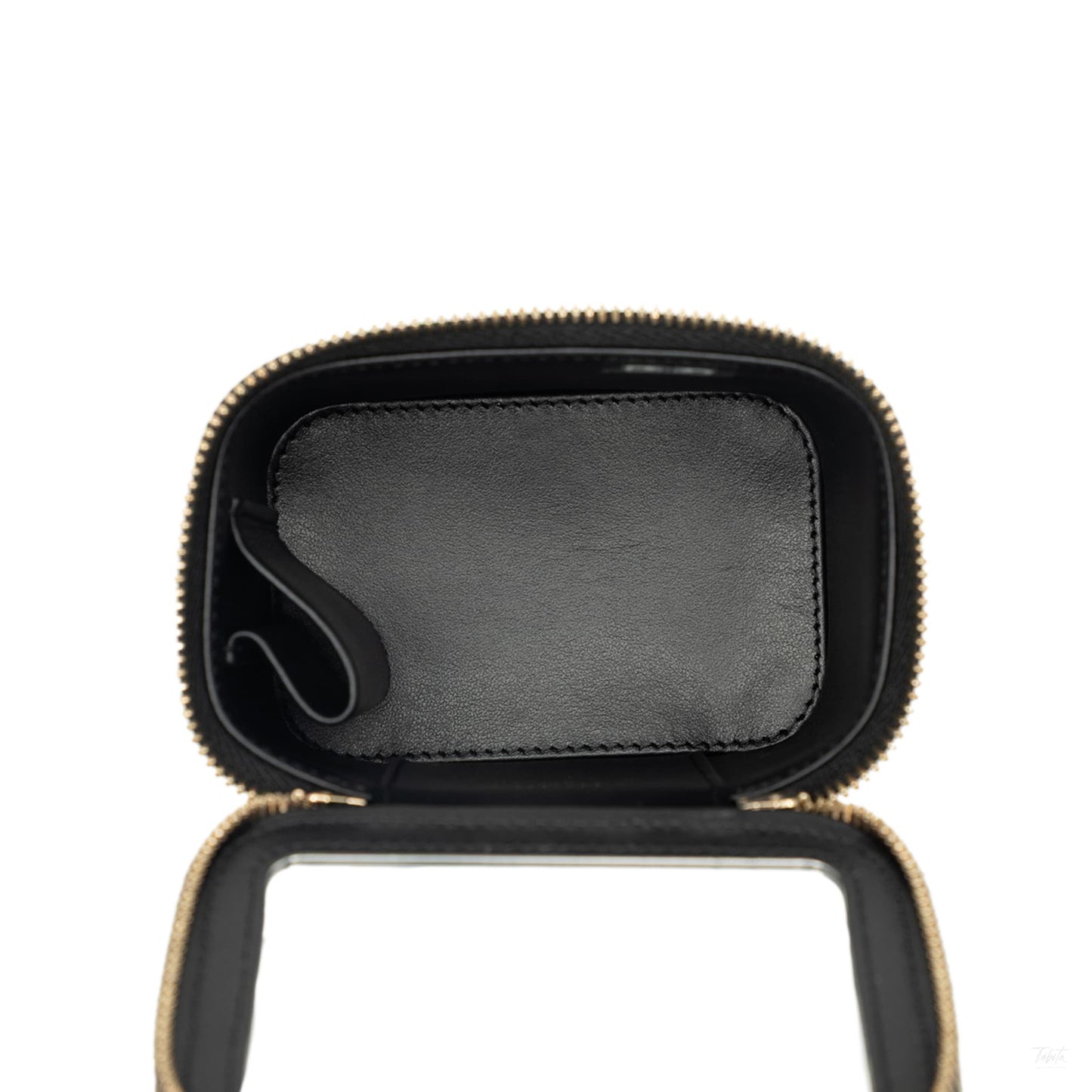 322608053 Vanity Case Mini Caviar Leather Quilted Top handle Handbag Black 4