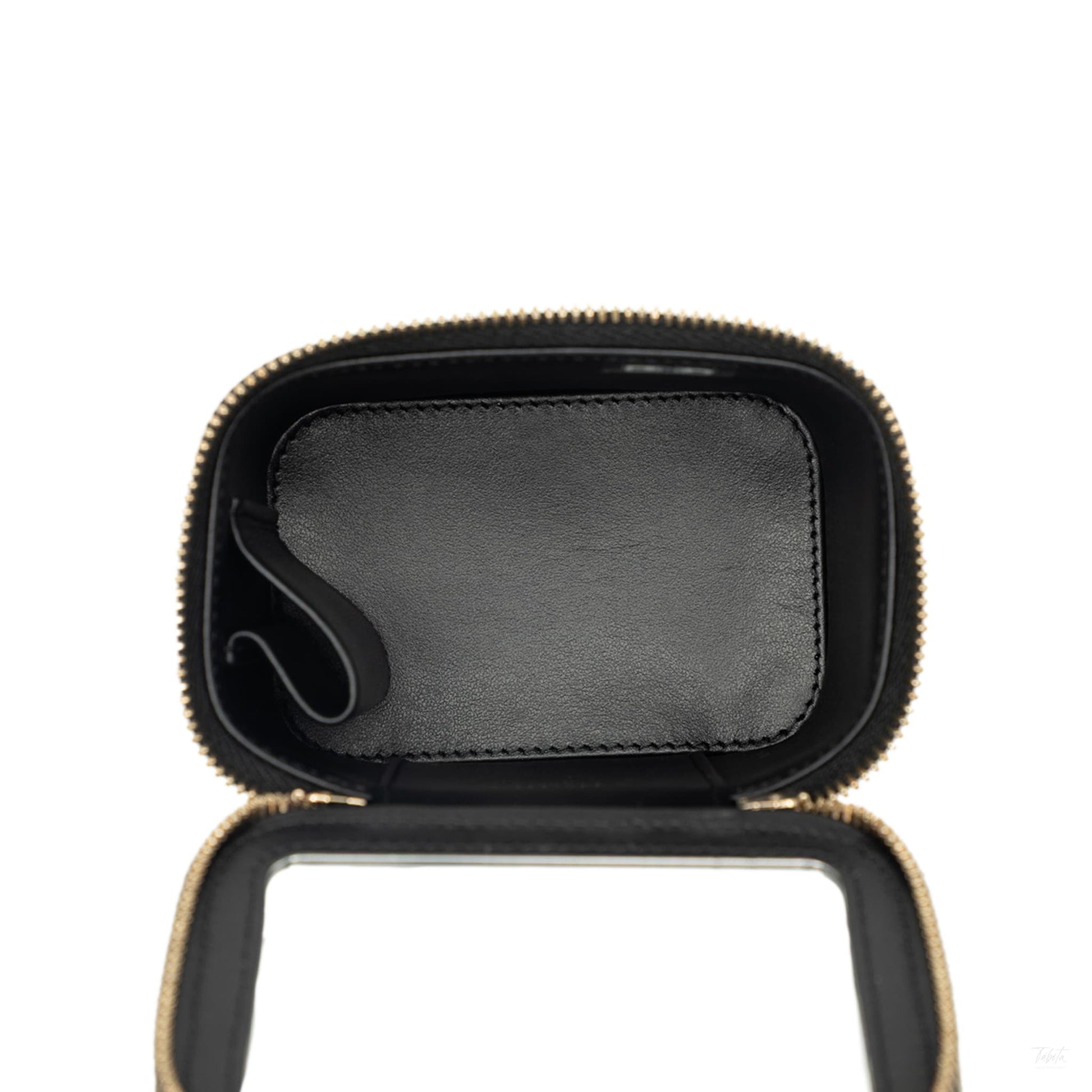 322608053 Vanity Case Mini Caviar Leather Quilted Top handle Handbag Black 4