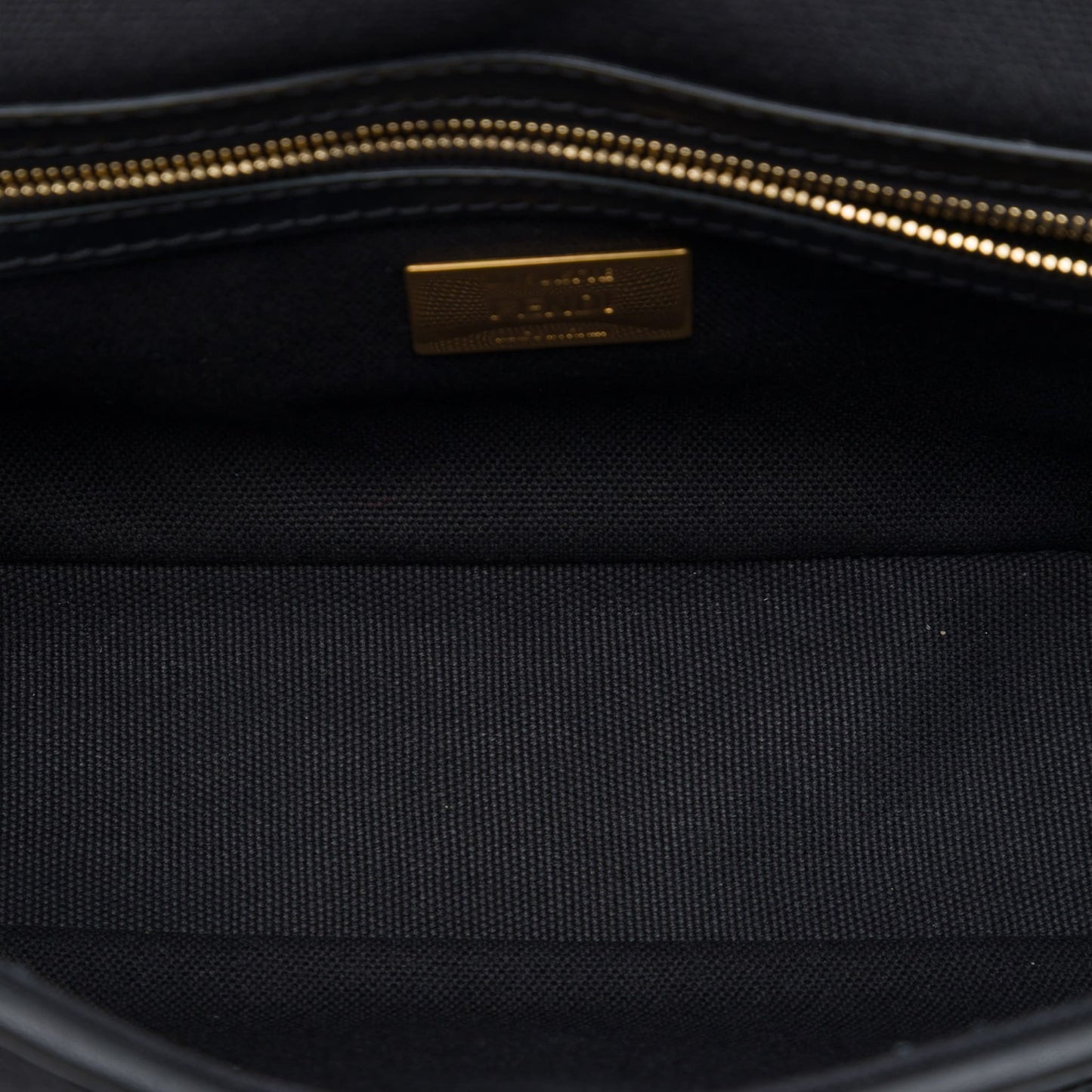 322608054 Zucca Medium Embroidered Canvas Baguette Shoulder Bag Black 4