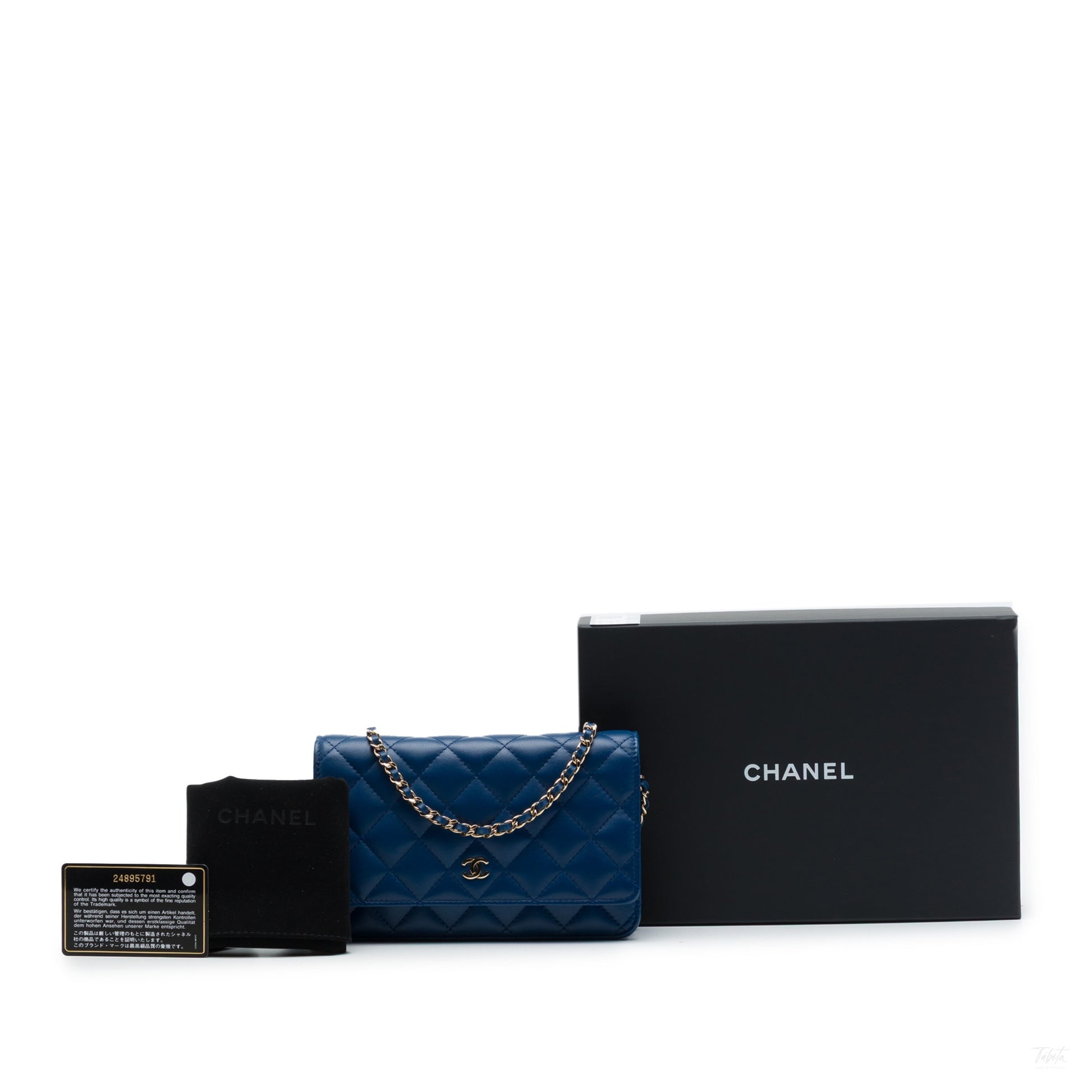 322608065 WOC Lambskin Leather Quilted Flap Crossbody Blue 7