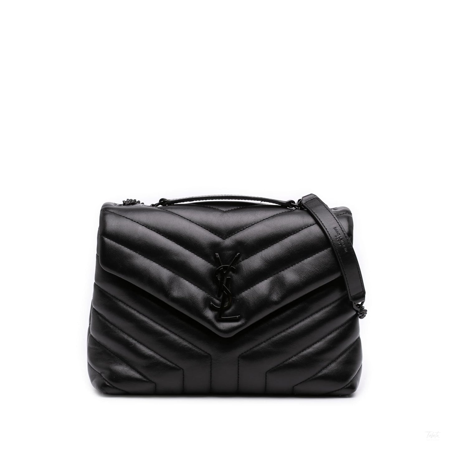 322608068 Loulou Small Chevron Quited Leather 2 Ways Envelope Bag Black 1
