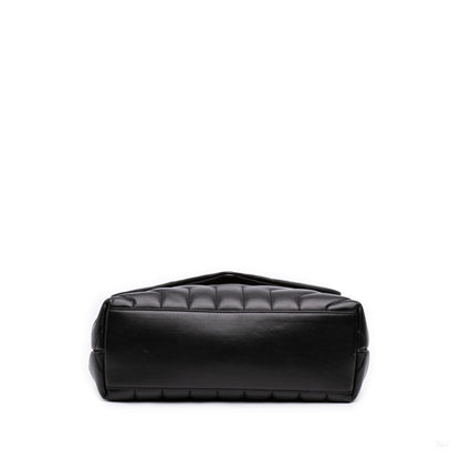 322608068 Loulou Small Chevron Quited Leather 2 Ways Envelope Bag Black 3