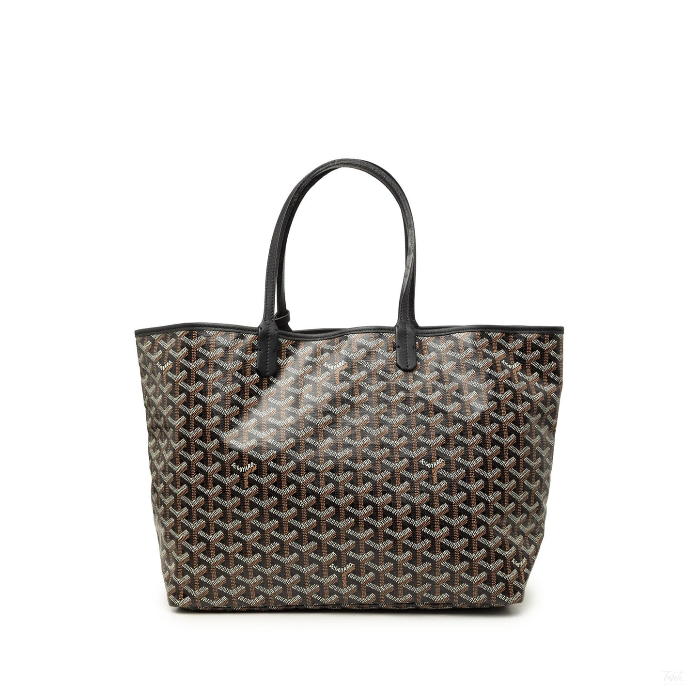 322608073 Saint Louis PM Goyardine Canvas Tote Shoulder Bag Black 1