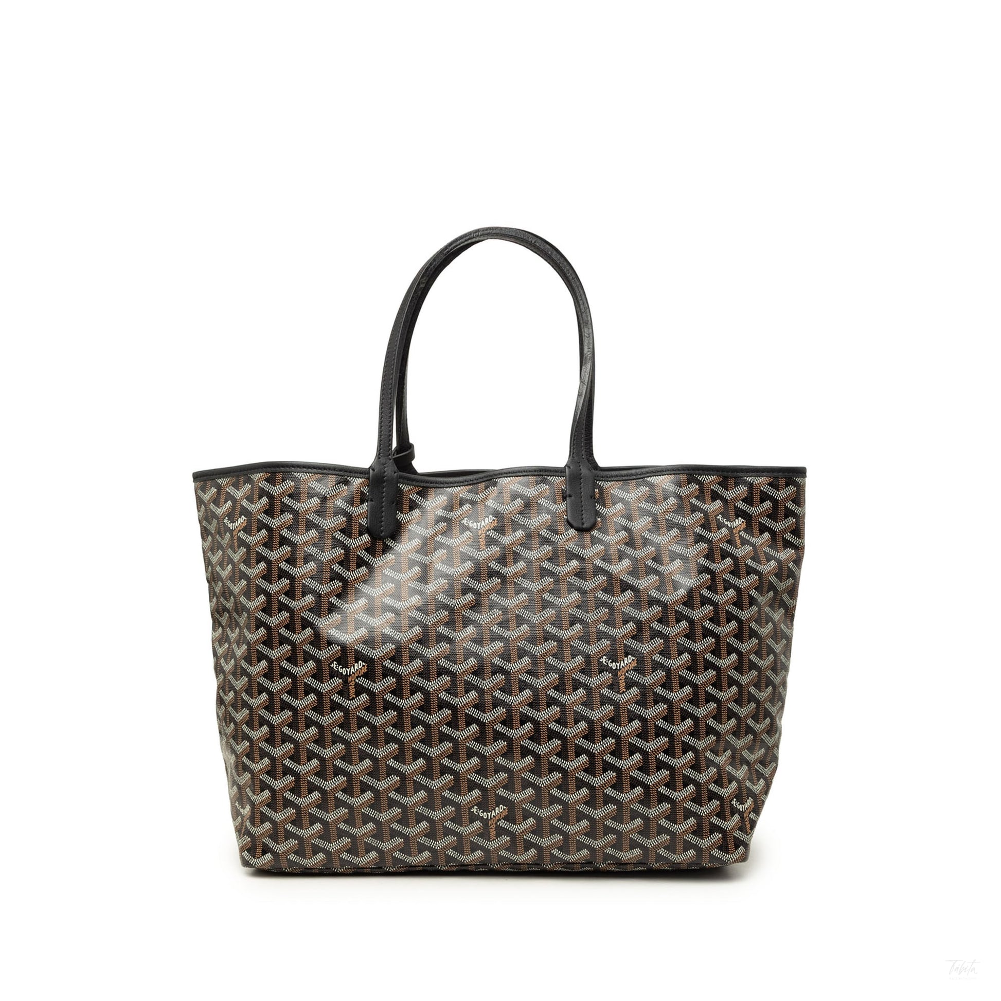 322608073 Saint Louis PM Goyardine Canvas Tote Shoulder Bag Black 1