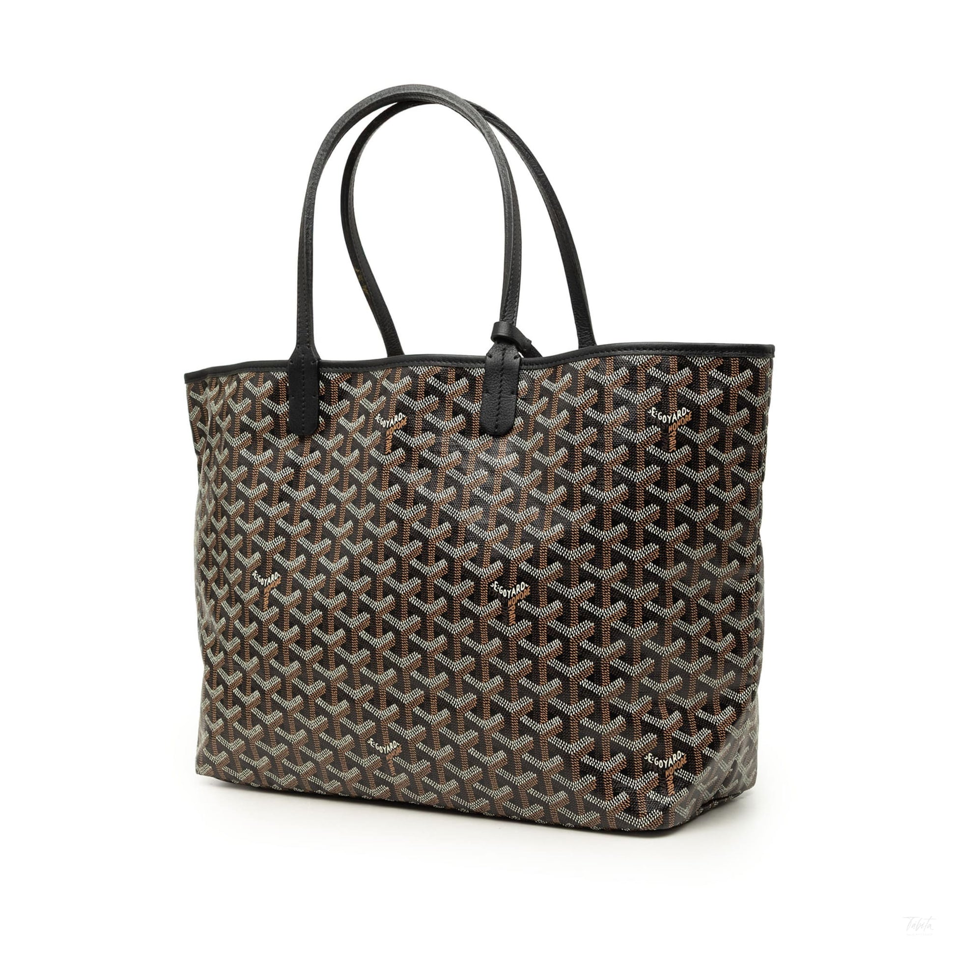 322608073 Saint Louis PM Goyardine Canvas Tote Shoulder Bag Black 2