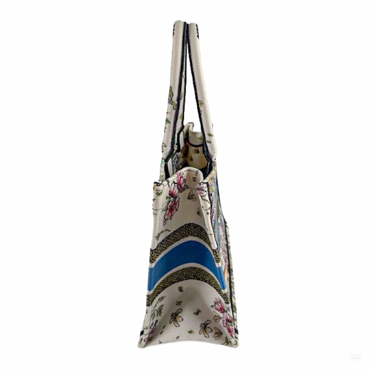 322608077 Dior Book Tote Medium Canvas Embroidery Handbag White (3)