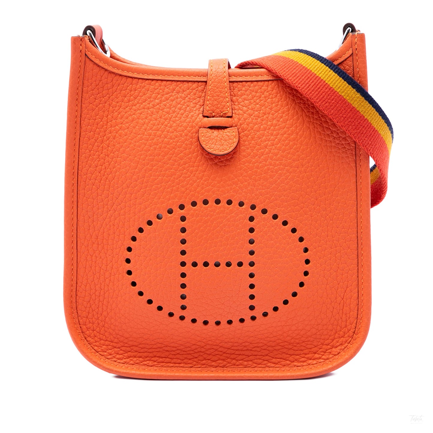322608088 Evelyne 16 TPM Clemence Leather Hobo Crossbody Orange 1