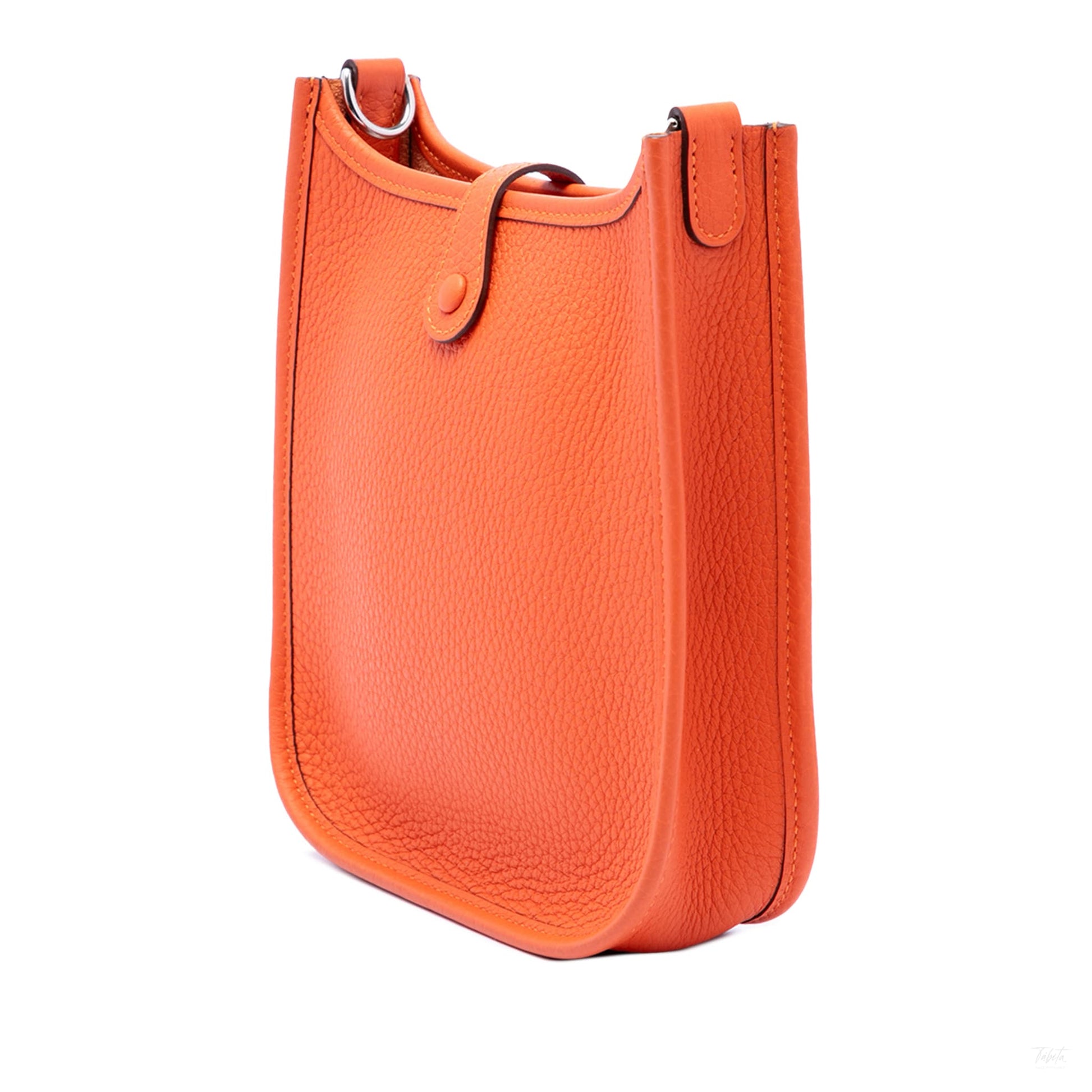 322608088 Evelyne 16 TPM Clemence Leather Hobo Crossbody Orange 2