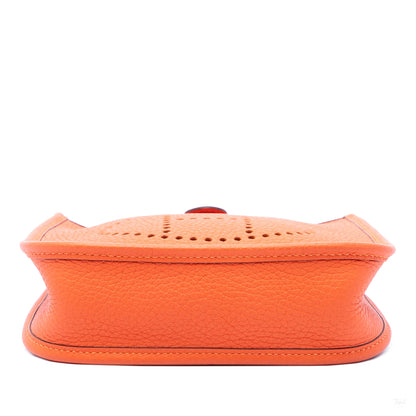 322608088 Evelyne 16 TPM Clemence Leather Hobo Crossbody Orange 3